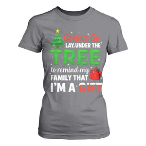 Funny Christmas T Shirt For Women Lay Under The Tree Xmas Family Pajama Gift TS10 Charcoal Print Your Wear