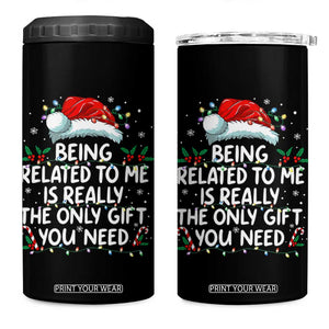 Being Related To Me Funny Christmas 4 in 1 Can Cooler Tumbler Family Xmas Pajamas TS10 One Size: 16 oz Black Print Your Wear