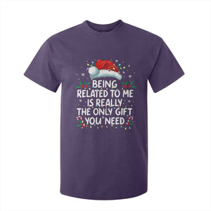 Being Related To Me Funny Christmas T Shirt For Kid Family Xmas Pajamas TS10 Purple Print Your Wear