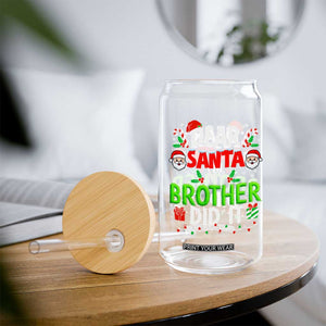 Dear Santa My Brother Did It Funny Christmas Glass Can Boys Girls Kids TS10 Print Your Wear