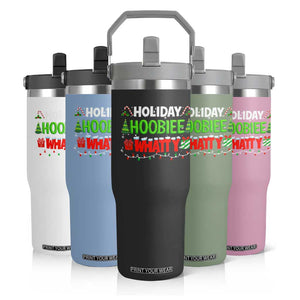 Holiday Hoobie Whatty Flip Straw Tumbler Funny Christmas Movie TS10 Print Your Wear