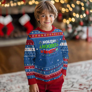 Holiday Hoobie Whatty Hanukkah Ugly Sweater Funny Christmas Movie TS10 Blue Red Print Your Wear