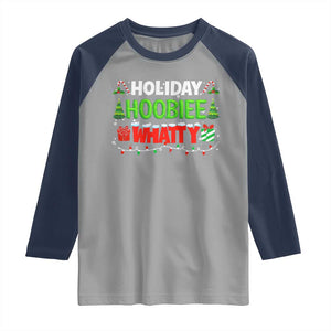 Holiday Hoobie Whatty Raglan Shirt Funny Christmas Movie TS10 Sport Gray Navy Print Your Wear