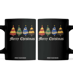 Christmas Tree Coffee Mug Retro Wizard Trees Magical Cute Family Pajama TS10 Black Print Your Wear