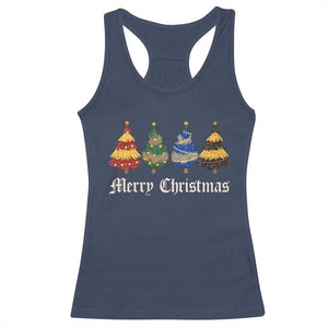 Christmas Tree Racerback Tank Top Retro Wizard Trees Magical Cute Family Pajama TS10 Navy Print Your Wear