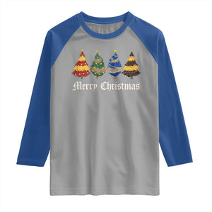 Christmas Tree Raglan Shirt Retro Wizard Trees Magical Cute Family Pajama TS10 Sport Gray Royal Print Your Wear