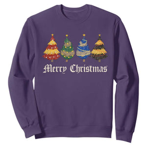 Christmas Tree Sweatshirt Retro Wizard Trees Magical Cute Family Pajama TS10 Purple Print Your Wear