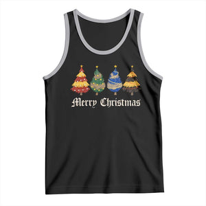 Christmas Tree Tank Top Retro Wizard Trees Magical Cute Family Pajama TS10 Black Athletic Heather Print Your Wear