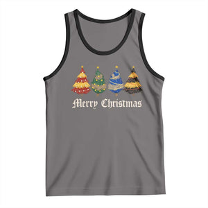 Christmas Tree Tank Top Retro Wizard Trees Magical Cute Family Pajama TS10 Deep Heather Black Print Your Wear
