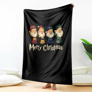 Merry Christmas Santa Throw Blanket Vintage Wizard Holiday Season Cute Family Pajama TS10 Print Your Wear