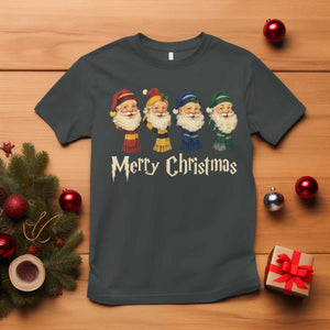 Merry Christmas Santa T Shirt Vintage Wizard Holiday Season Cute Family Pajama TS10 Dark Heather Print Your Wear