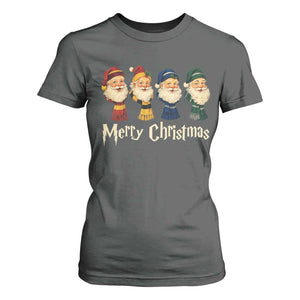 Merry Christmas Santa T Shirt For Women Vintage Wizard Holiday Season Cute Family Pajama TS10 Dark Heather Print Your Wear