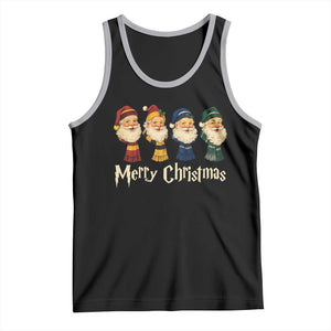 Merry Christmas Santa Tank Top Vintage Wizard Holiday Season Cute Family Pajama TS10 Black Athletic Heather Print Your Wear