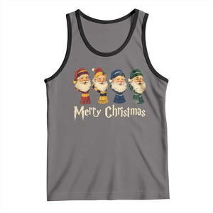 Merry Christmas Santa Tank Top Vintage Wizard Holiday Season Cute Family Pajama TS10 Deep Heather Black Print Your Wear