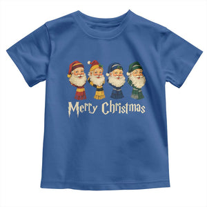 Merry Christmas Santa Toddler T Shirt Vintage Wizard Holiday Season Cute Family Pajama TS10 Royal Blue Print Your Wear