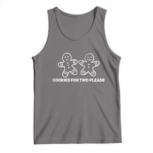 Cookies For Two Please Pregnancy Announcement Christmas Tank Top TS10 Deep Heather Print Your Wear
