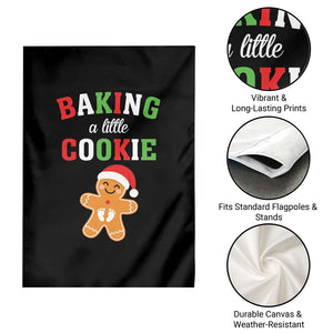 Christmas Pregnant Garden Flag Baking A Little Cookie Maternity Pregnancy Announcement TS10 Print Your Wear