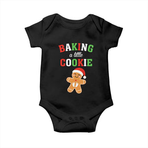 Christmas Pregnant Baby Onesie Baking A Little Cookie Maternity Pregnancy Announcement TS10 Black Print Your Wear