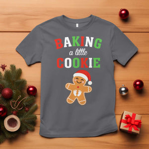 Christmas Pregnant T Shirt Baking A Little Cookie Maternity Pregnancy Announcement TS10 Charcoal Print Your Wear