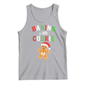 Christmas Pregnant Tank Top Baking A Little Cookie Maternity Pregnancy Announcement TS10 Athletic Heather Print Your Wear