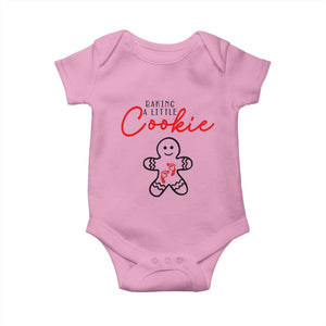 Christmas Pregnant Baby Onesie Baking A Little Cookie Maternity Gingerbread TS10 Light Pink Print Your Wear