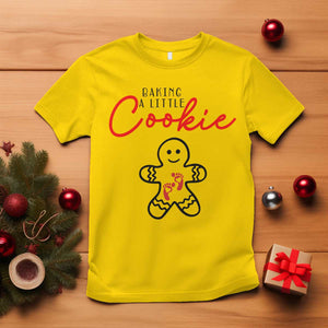 Christmas Pregnant T Shirt Baking A Little Cookie Maternity Gingerbread TS10 Daisy Print Your Wear