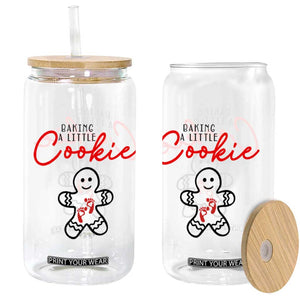 Christmas Pregnant Glass Can Baking A Little Cookie Maternity Gingerbread TS10 Print Your Wear