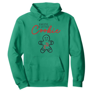 Christmas Pregnant Hoodie Baking A Little Cookie Maternity Gingerbread TS10 Irish Green Print Your Wear