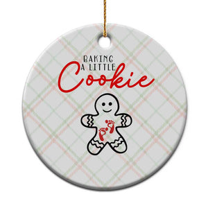 Christmas Pregnant Ceramic Ornament Baking A Little Cookie Maternity Gingerbread TS10 1pc Christmas Plaid Print Your Wear