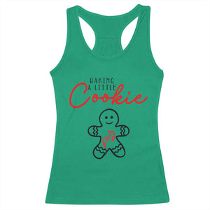 Christmas Pregnant Racerback Tank Top Baking A Little Cookie Maternity Gingerbread TS10 Irish Green Print Your Wear