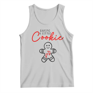 Christmas Pregnant Tank Top Baking A Little Cookie Maternity Gingerbread TS10 Ash Print Your Wear