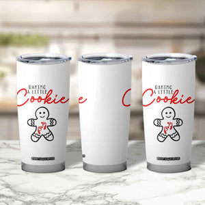 Christmas Pregnant Tumbler Cup Baking A Little Cookie Maternity Gingerbread TS10 Print Your Wear