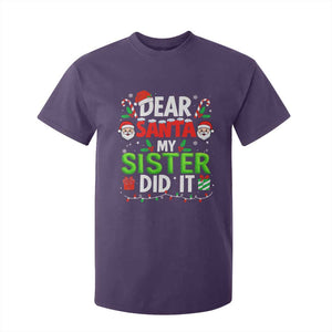 Dear Santa My Sister Did It Funny Christmas T Shirt For Kid Boys Girls Kids - Print Your Wear