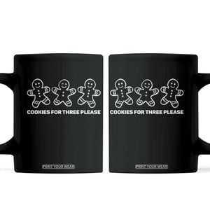 Cookies For Three Please Pregnancy Announcement Christmas Coffee Mug TS10 Black Print Your Wear