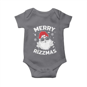 Funny Christmas Santa Baby Onesie Merry Rizzmas Kids Teens School TS10 Charcoal Print Your Wear