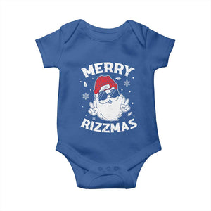 Funny Christmas Santa Baby Onesie Merry Rizzmas Kids Teens School TS10 Royal Blue Print Your Wear