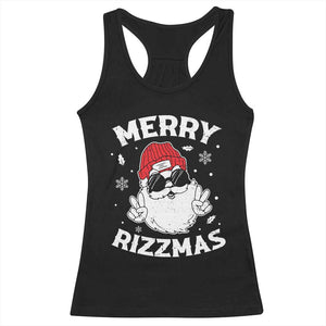 Funny Christmas Santa Racerback Tank Top Merry Rizzmas Kids Teens School TS10 Black Print Your Wear