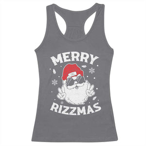Funny Christmas Santa Racerback Tank Top Merry Rizzmas Kids Teens School TS10 Charcoal Print Your Wear