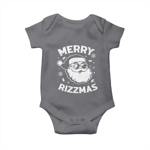Funny Christmas Santa Claus Baby Onesie Merry Rizzmas Kids Teens School TS10 Charcoal Print Your Wear