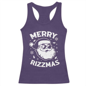 Funny Christmas Santa Claus Racerback Tank Top Merry Rizzmas Kids Teens School TS10 Purple Print Your Wear