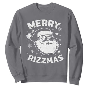 Funny Christmas Santa Claus Sweatshirt Merry Rizzmas Kids Teens School TS10 Charcoal Print Your Wear