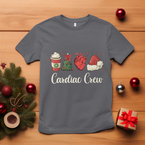 Christmas Cardiac Nurse T Shirt Cardiac Crew Anatomical Xmas Heart Anatomy Tree Bow TS10 Charcoal Print Your Wear