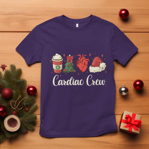 Christmas Cardiac Nurse T Shirt Cardiac Crew Anatomical Xmas Heart Anatomy Tree Bow TS10 Purple Print Your Wear