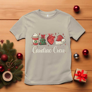 Christmas Cardiac Nurse T Shirt Cardiac Crew Anatomical Xmas Heart Anatomy Tree Bow TS10 Sand Print Your Wear