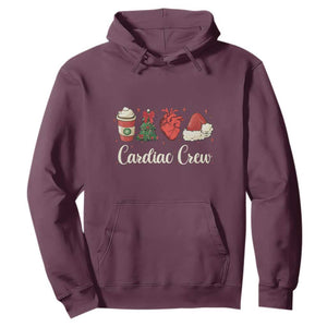 Christmas Cardiac Nurse Hoodie Cardiac Crew Anatomical Xmas Heart Anatomy Tree Bow TS10 Maroon Print Your Wear