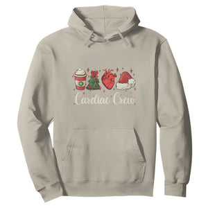 Christmas Cardiac Nurse Hoodie Cardiac Crew Anatomical Xmas Heart Anatomy Tree Bow TS10 Sand Print Your Wear