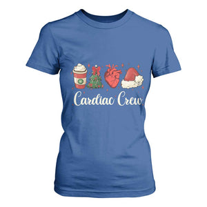 Christmas Cardiac Nurse T Shirt For Women Cardiac Crew Anatomical Xmas Heart Anatomy Tree Bow TS10 Royal Blue Print Your Wear