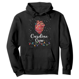 Christmas Cardiac Nurse Hoodie Cardiac Crew Anatomical Anatomy Xmas Heart With Lights TS10 Black Print Your Wear