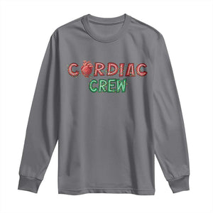 Christmas Cardiac Nurse Long Sleeve Shirt Cardiac Crew Anatomical Xmas Heart Anatomy Nurse Gift TS10 Charcoal Print Your Wear