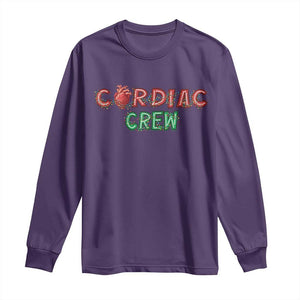Christmas Cardiac Nurse Long Sleeve Shirt Cardiac Crew Anatomical Xmas Heart Anatomy Nurse Gift TS10 Purple Print Your Wear